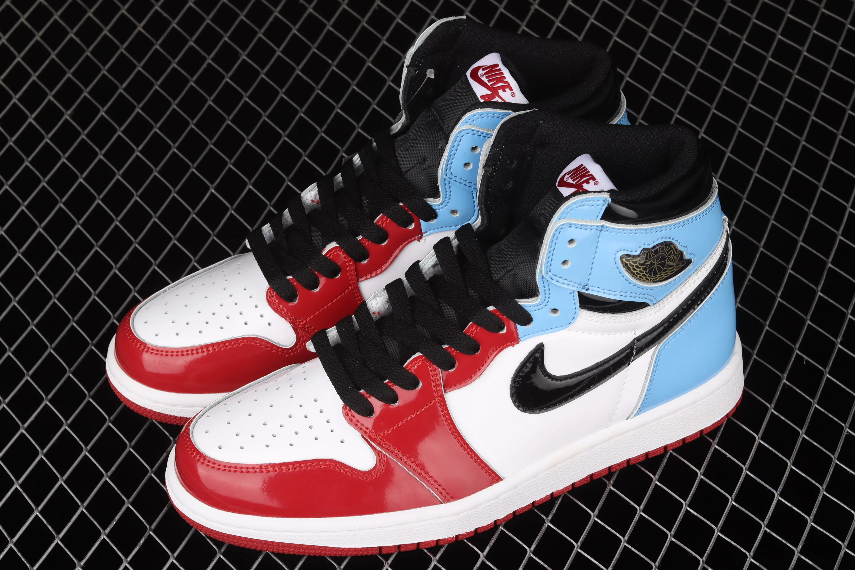 All categories Air Jordan Jordan series basketball shoes Air Jordan 1 High Air Jordan 1 "Fearless" AJ1 Joe 1 high top red and blue patent leather CK5666-100
